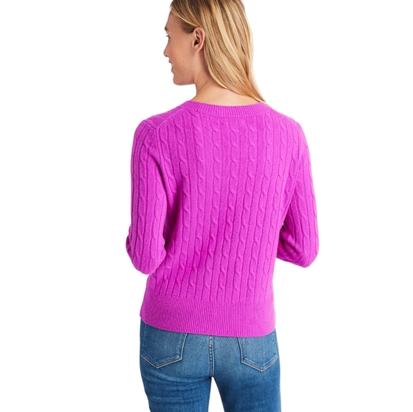 NEW- Vineyard Vine Cashmere Coral Lane Sweater Size M - Picture 2 of 7